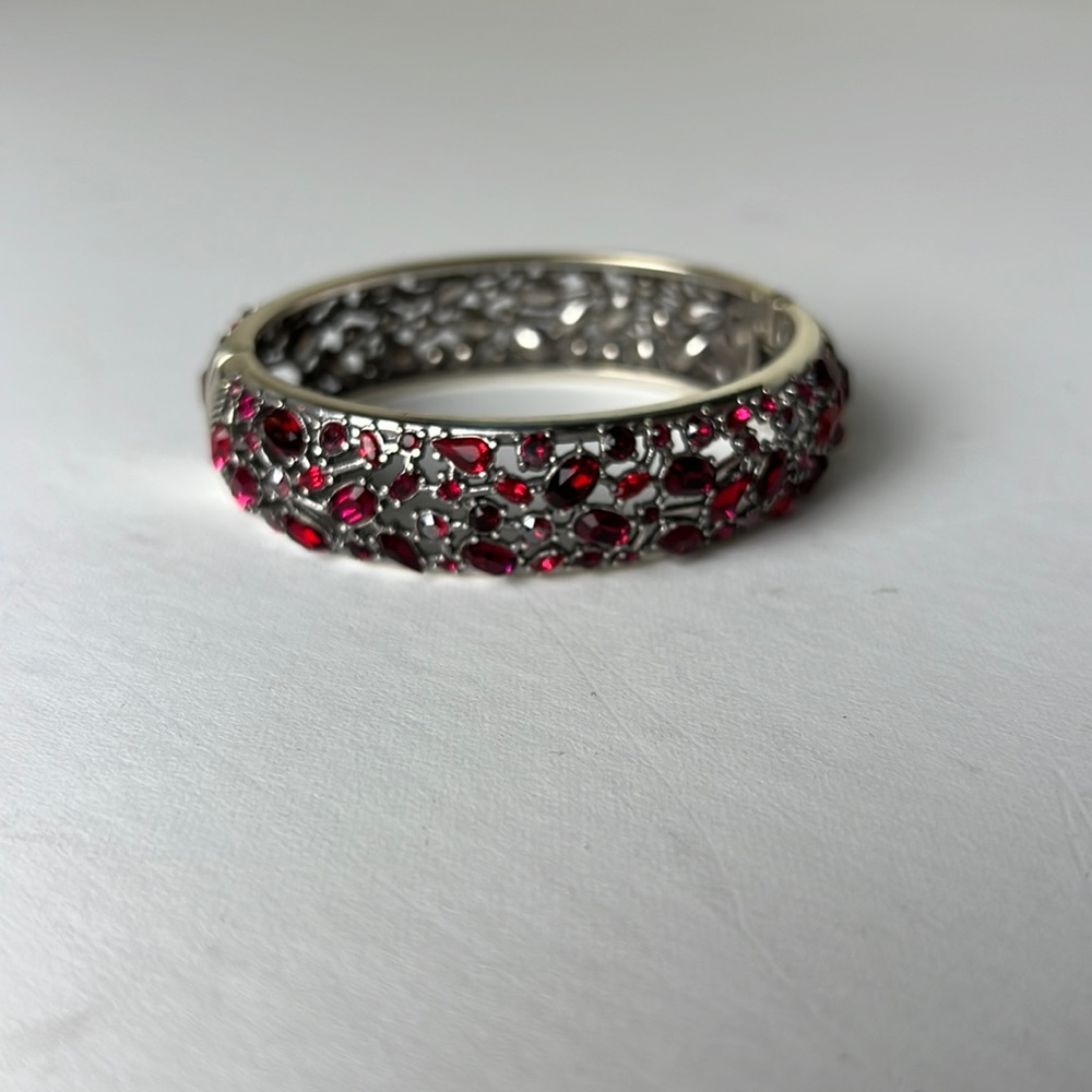 NWOT Brighton red Swarovski crystal hinge bracelet